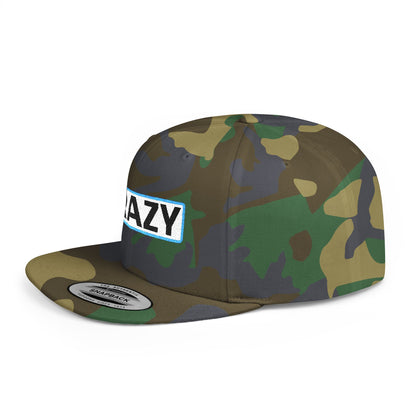 CRAZY Embroidered Snapback Hat | Funny Statement Cap | Bold Streetwear Flat Bill | Conversation Starter Gift