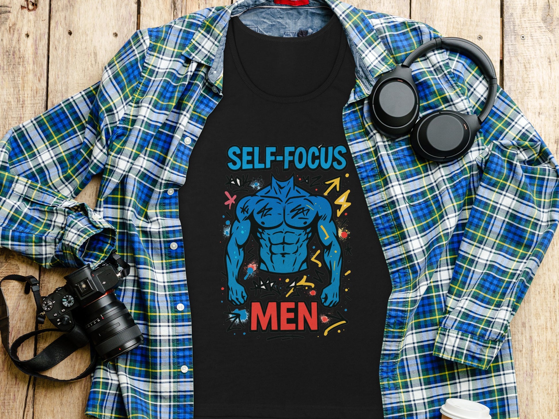 Self-Focus Men Graphic Bodybuilding T-shirt product