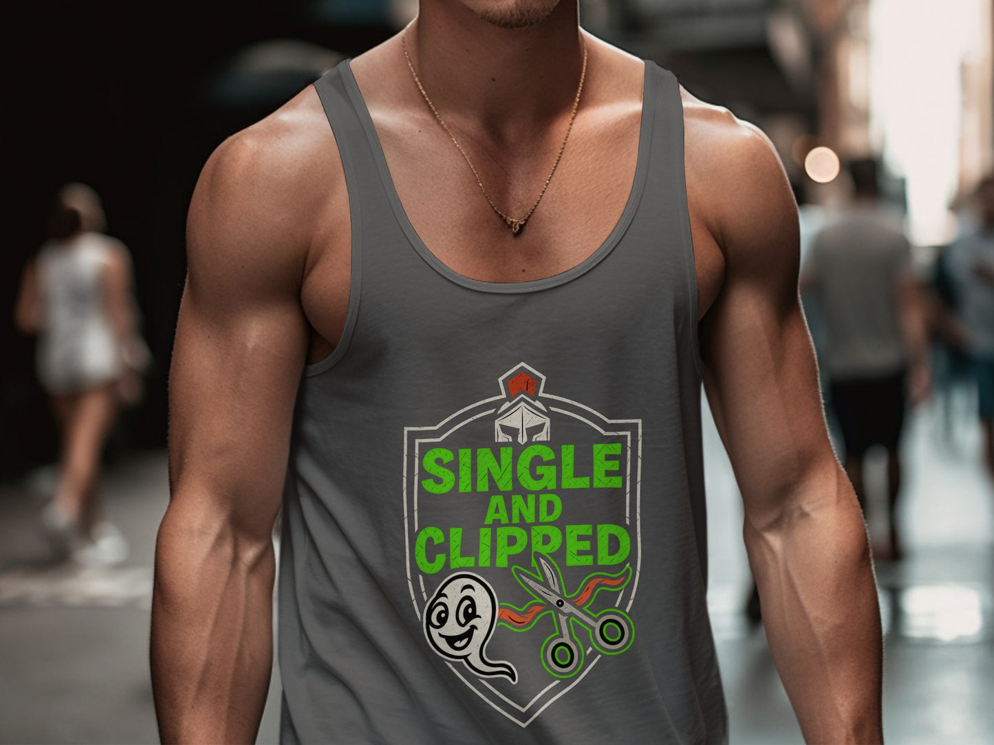 Single and Clipped Fun Graphic Tank Top product