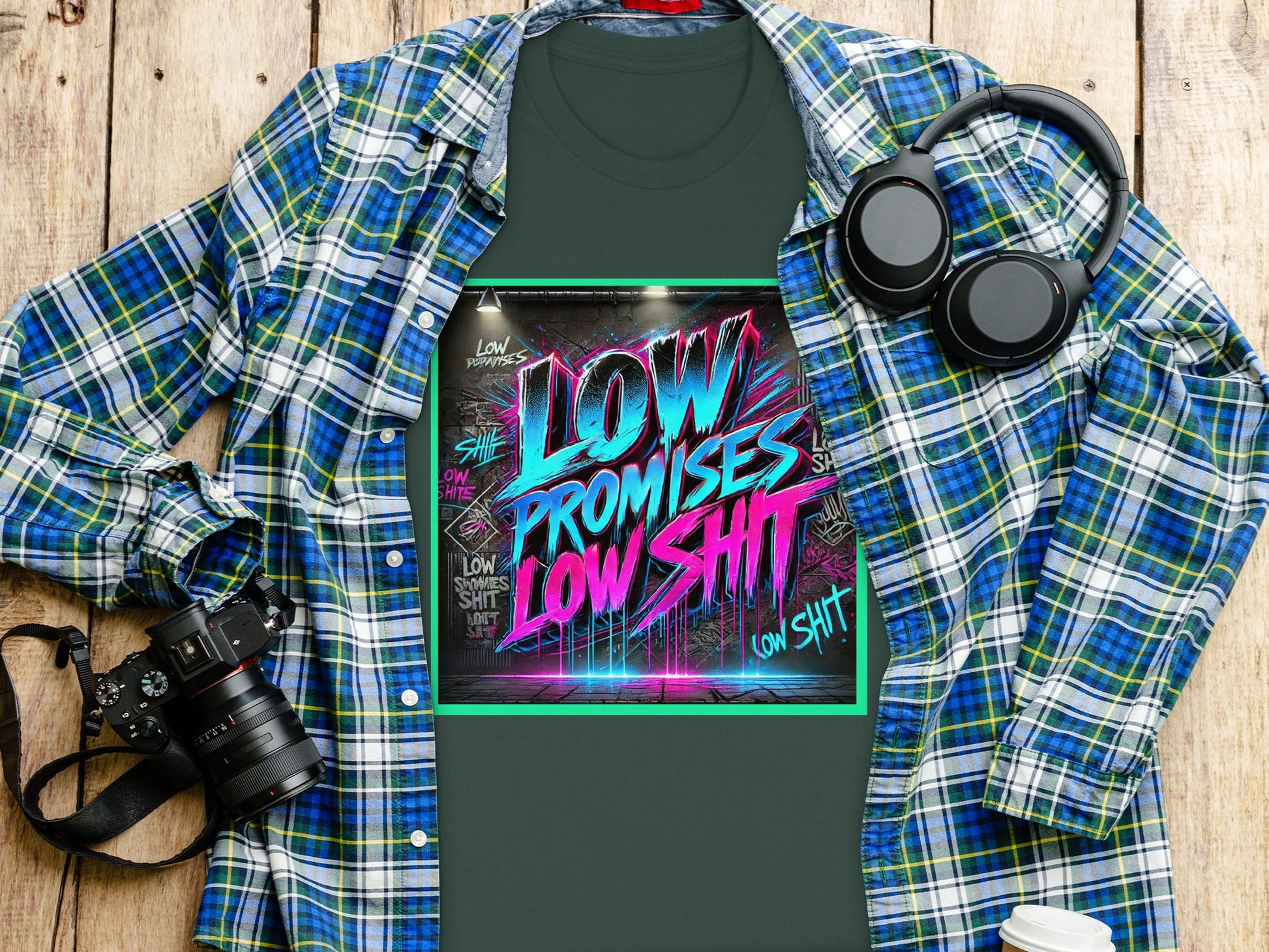 Vibrant Low Promises Low Shit Graphic Tee product