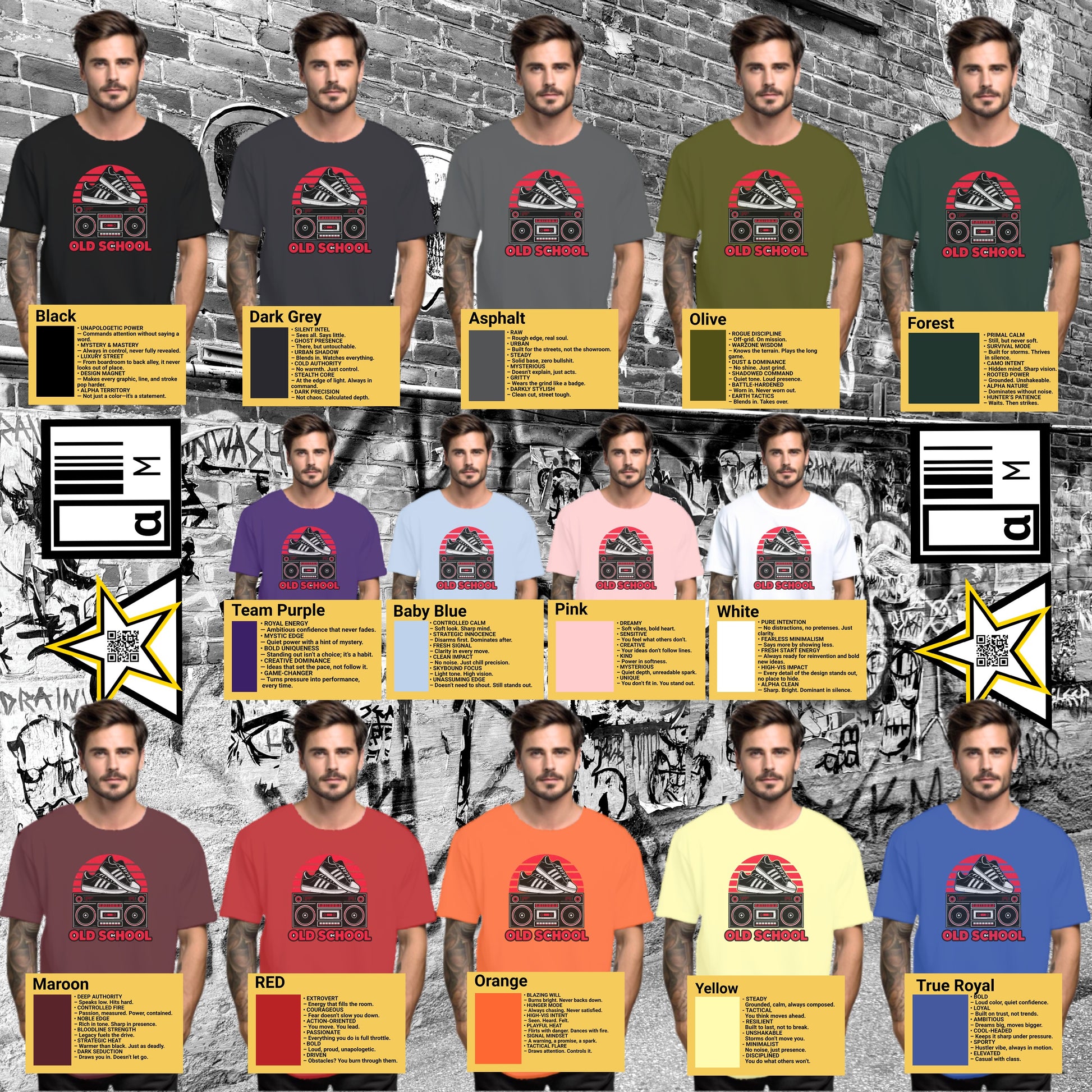 Retro BoomBox Cassette Graphic Old School T-shirt