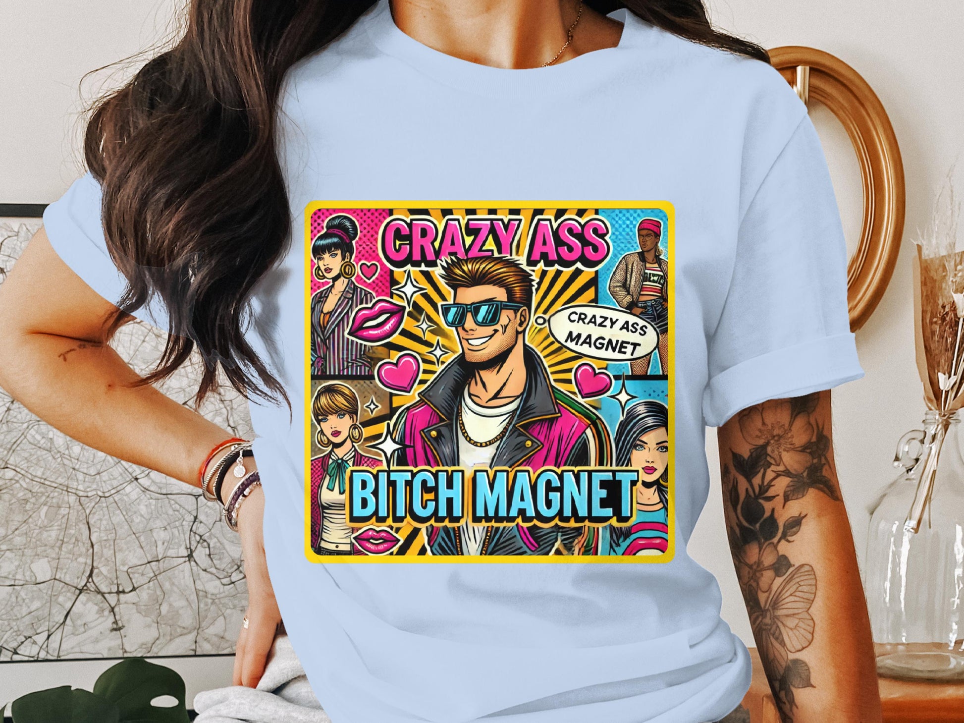 Crazy Ass Bitch Magnet Graphic Tee product type
