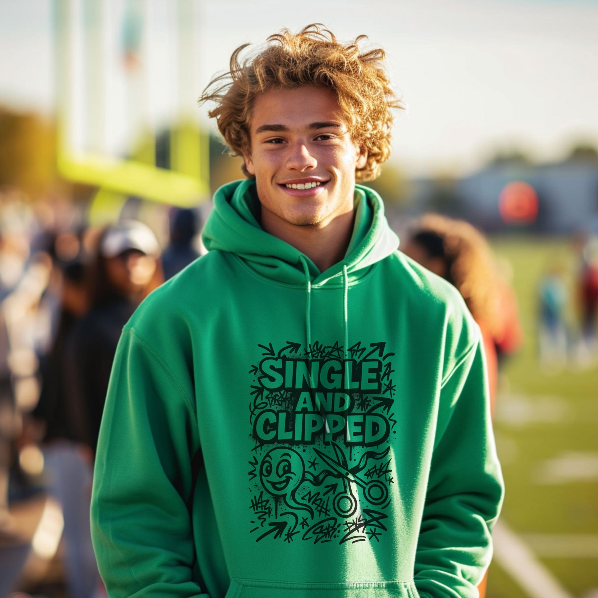 Single and Clipped Graphic Hoodie product