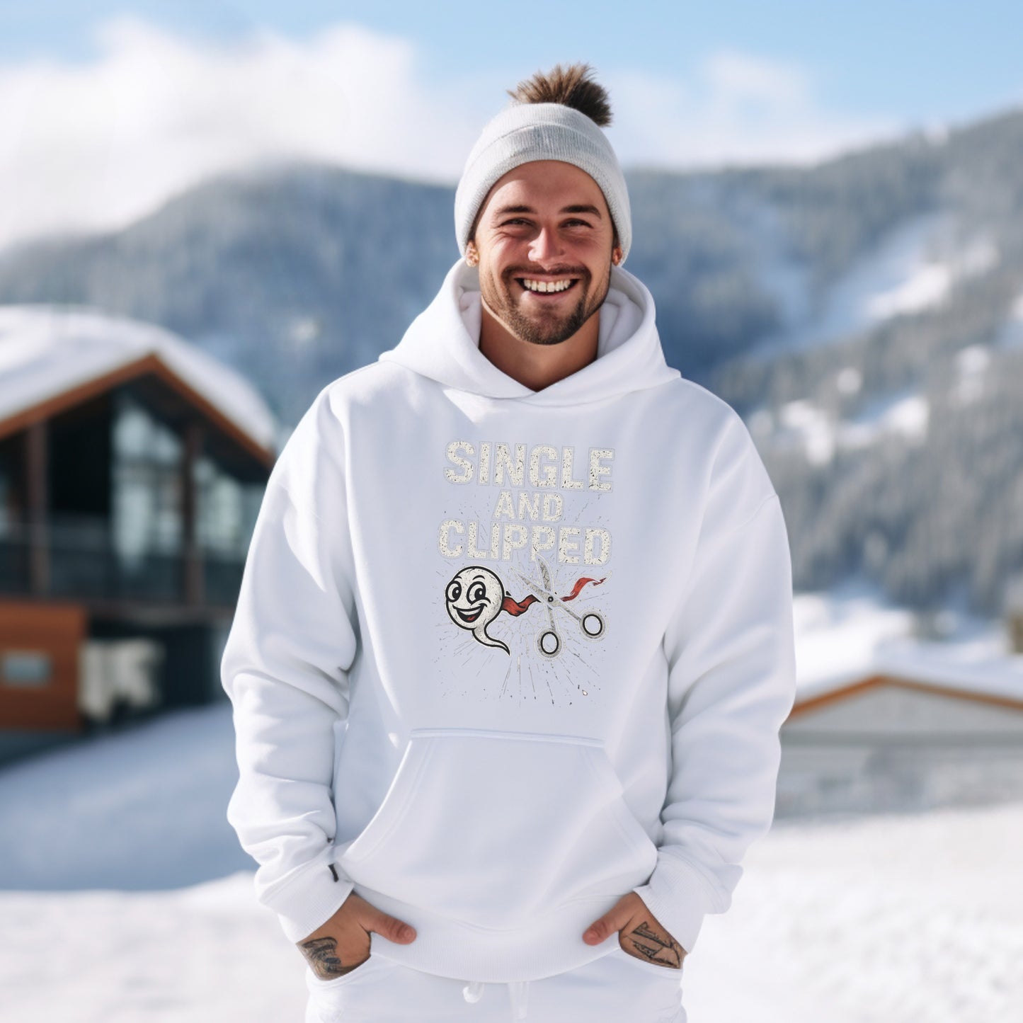Single and Clipped Embroidered Hoodie product