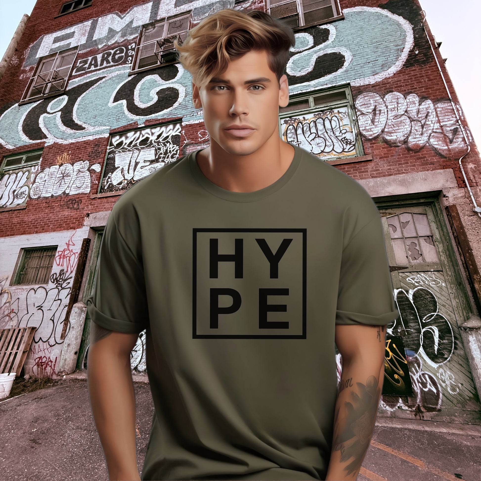 Trendy HYPE Graphic Tee for Urban Street Style