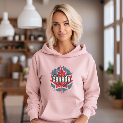Canada Maple Leaf Design Pink Hoodie product