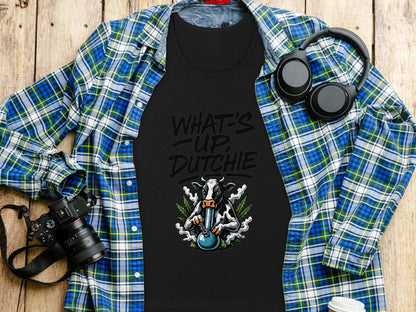 What's Up Dutchie Black Graphic Tee Shirt product type