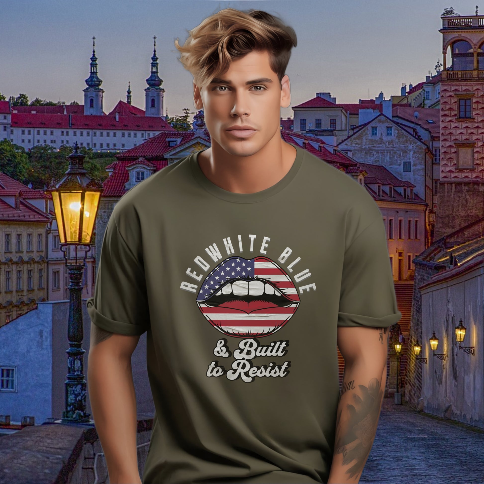 Red White Blue Built To Resist T-shirt product