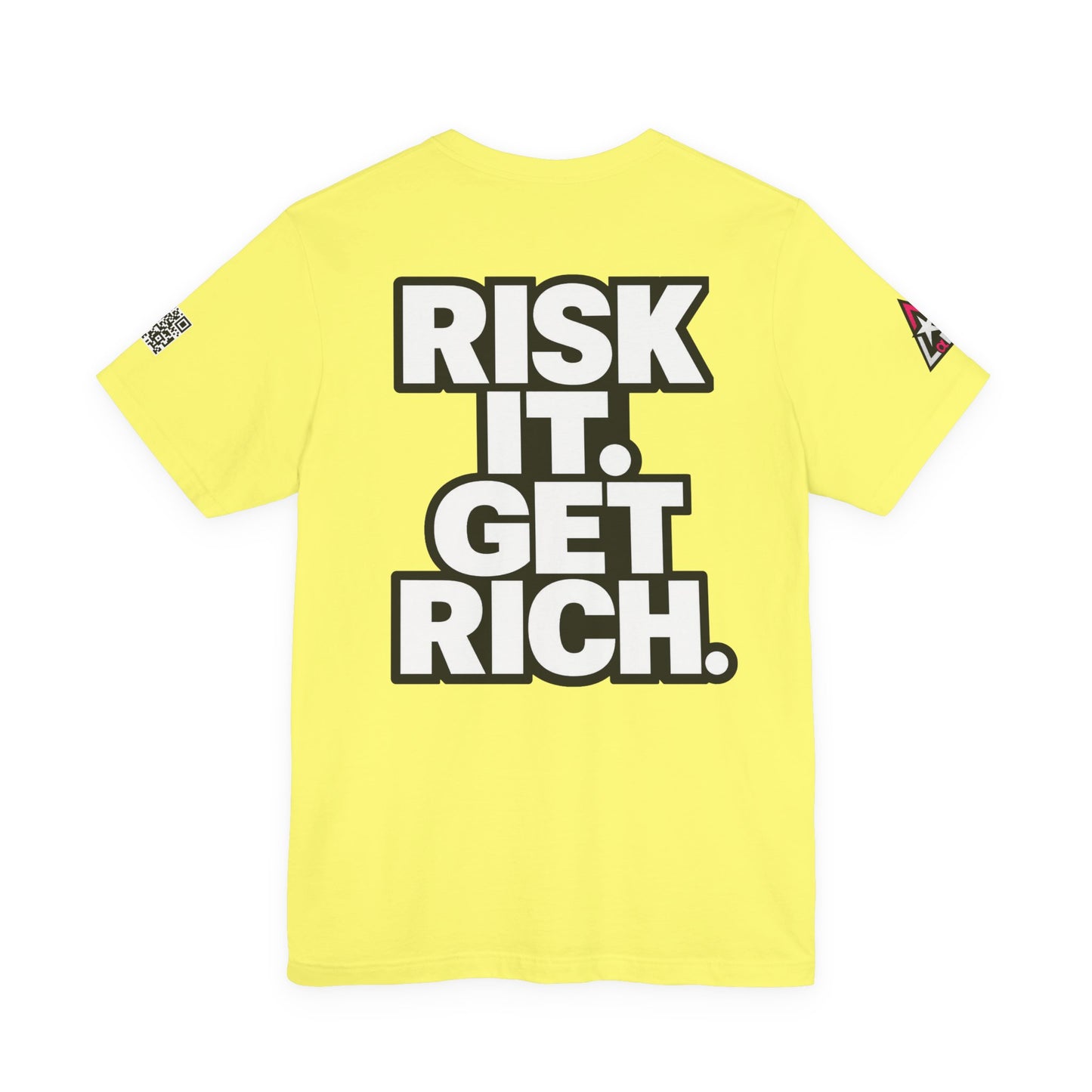 Risk It. Get Rich. – Bold Motivational Graphic Tee