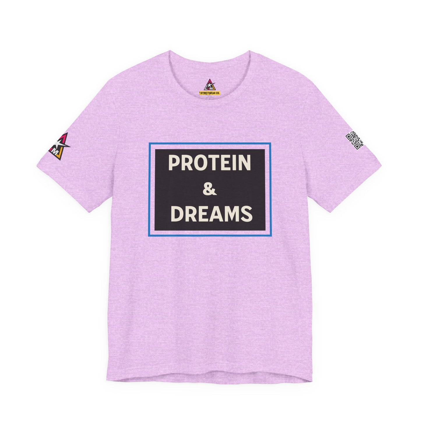 Protein & Dreams Graphic T-Shirt | Fitness Streetwear Tee | Gym Lifestyle Shirt
