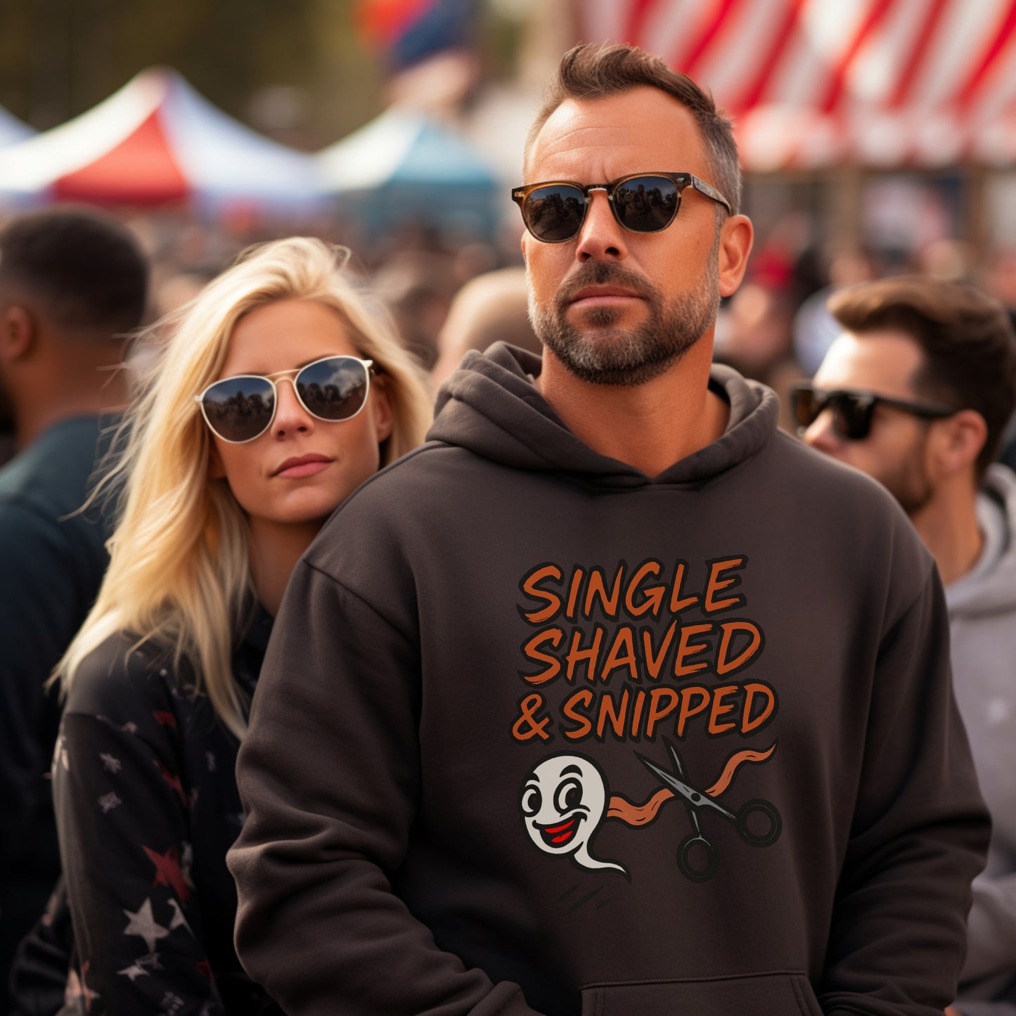 Single Shaved And Snipped Funny Hoodie Design