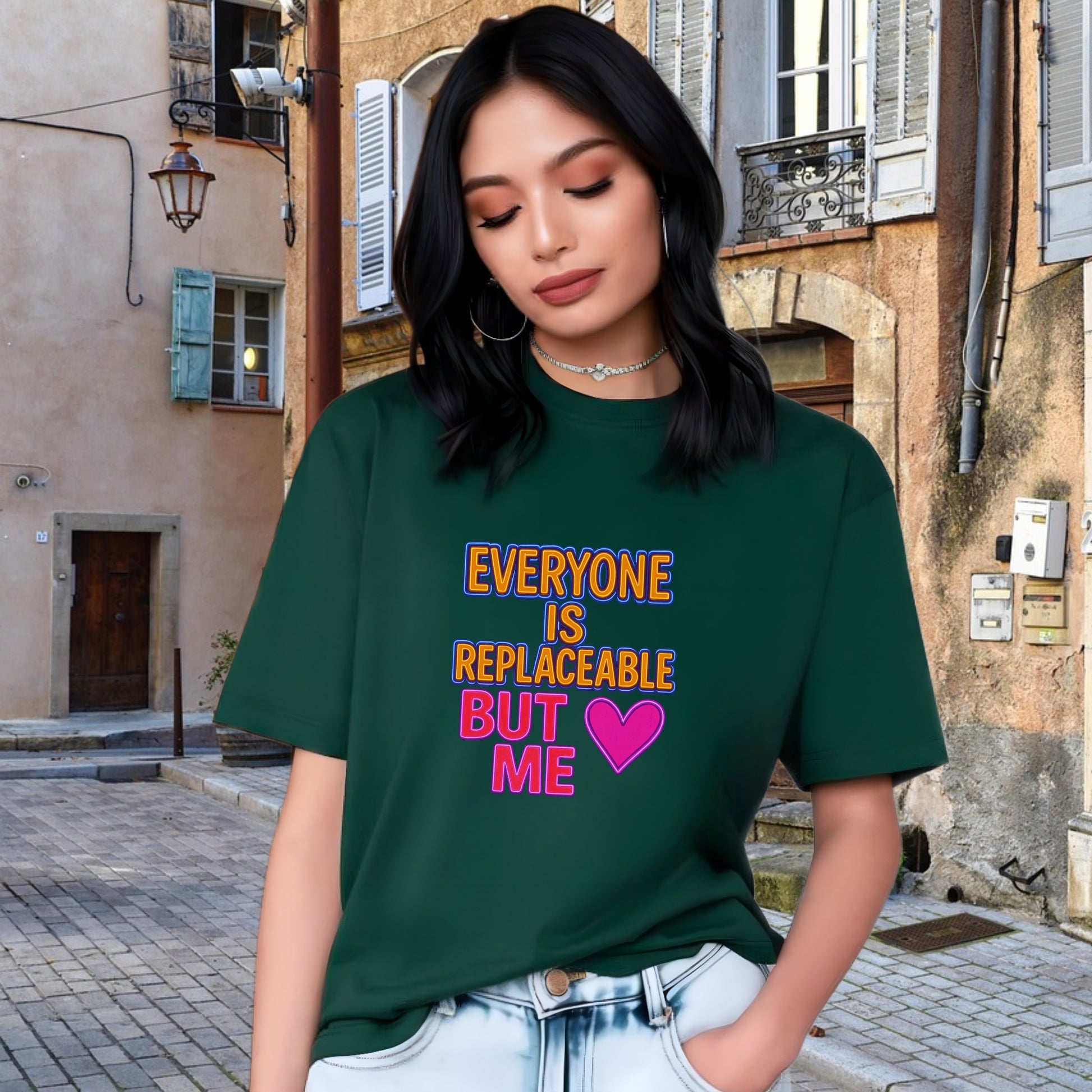 Everyone Is Replaceable But Me Heart T-Shirt Product