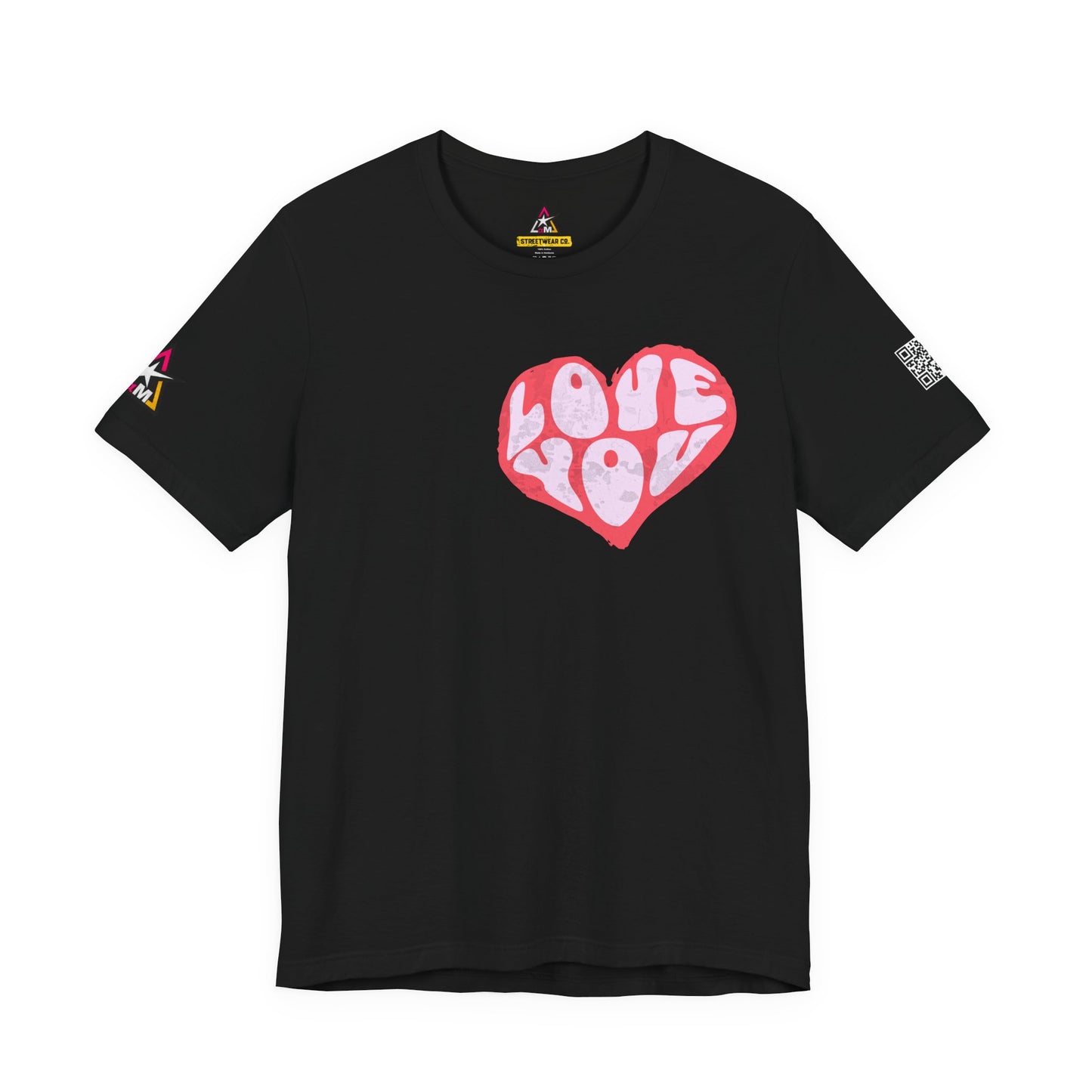 Love You Graphic T-Shirt | Heart Graphic Tee | Cute Retro Streetwear Shirt