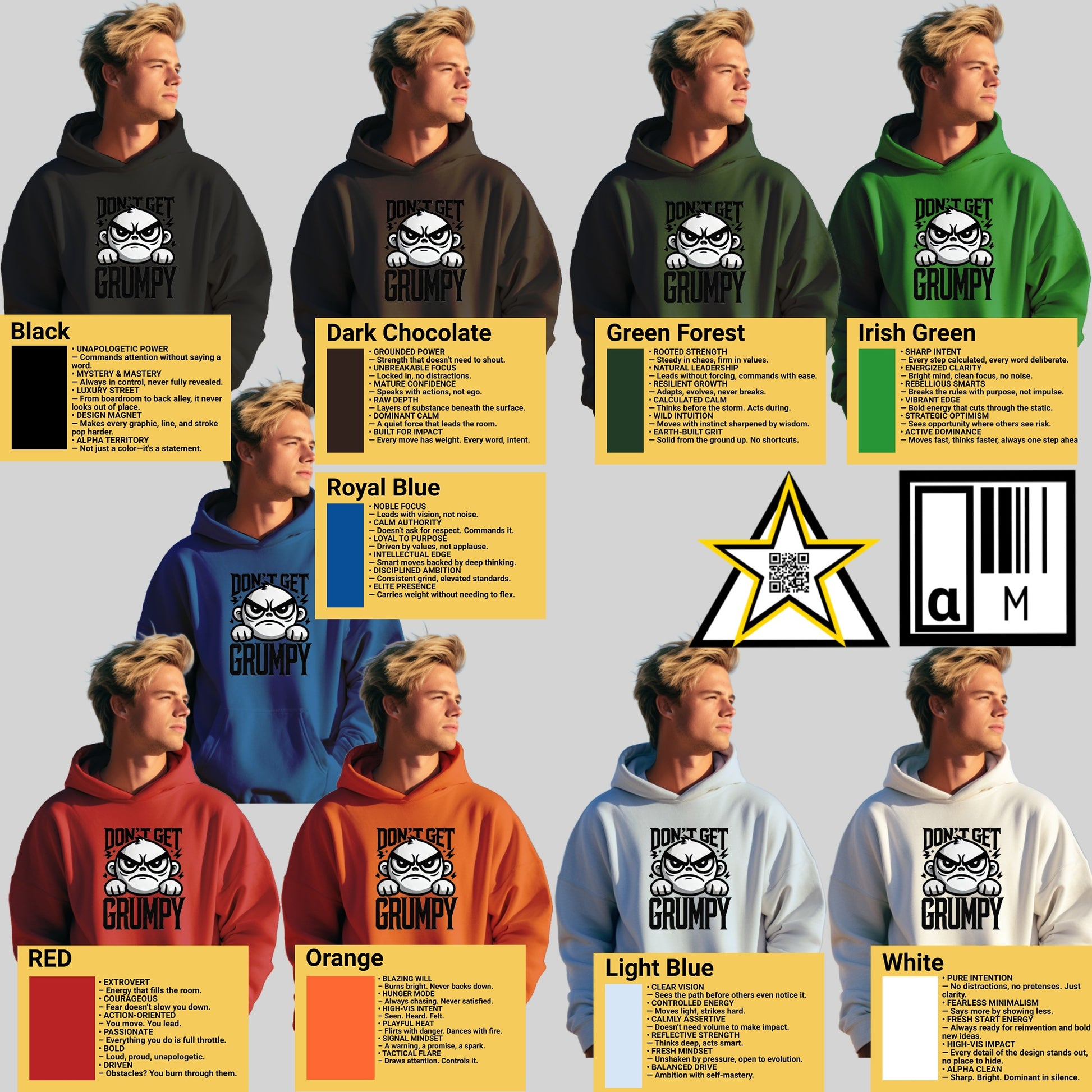 Don't Get Grumpy Hoodie in Multiple Color Options product type