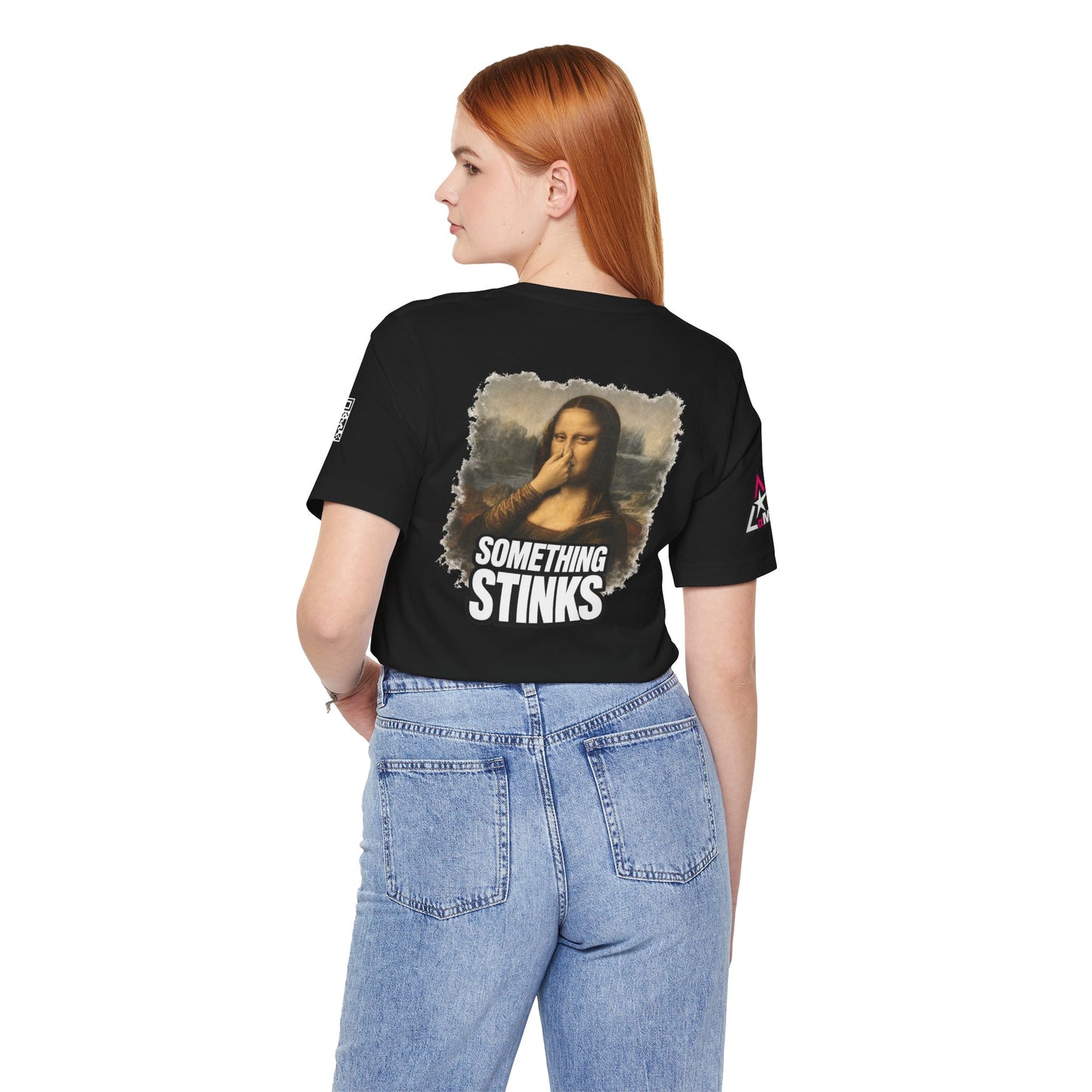 Something Stinks – Funny Mona Lisa Parody Graphic Tee