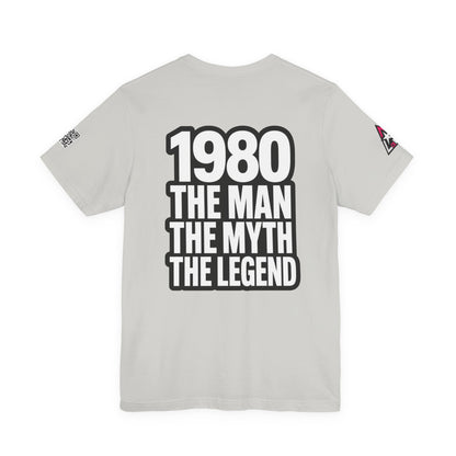 1980 The Man The Myth The Legend Graphic T-Shirt | 1980 Birthday Tee | Vintage Legend Shirt