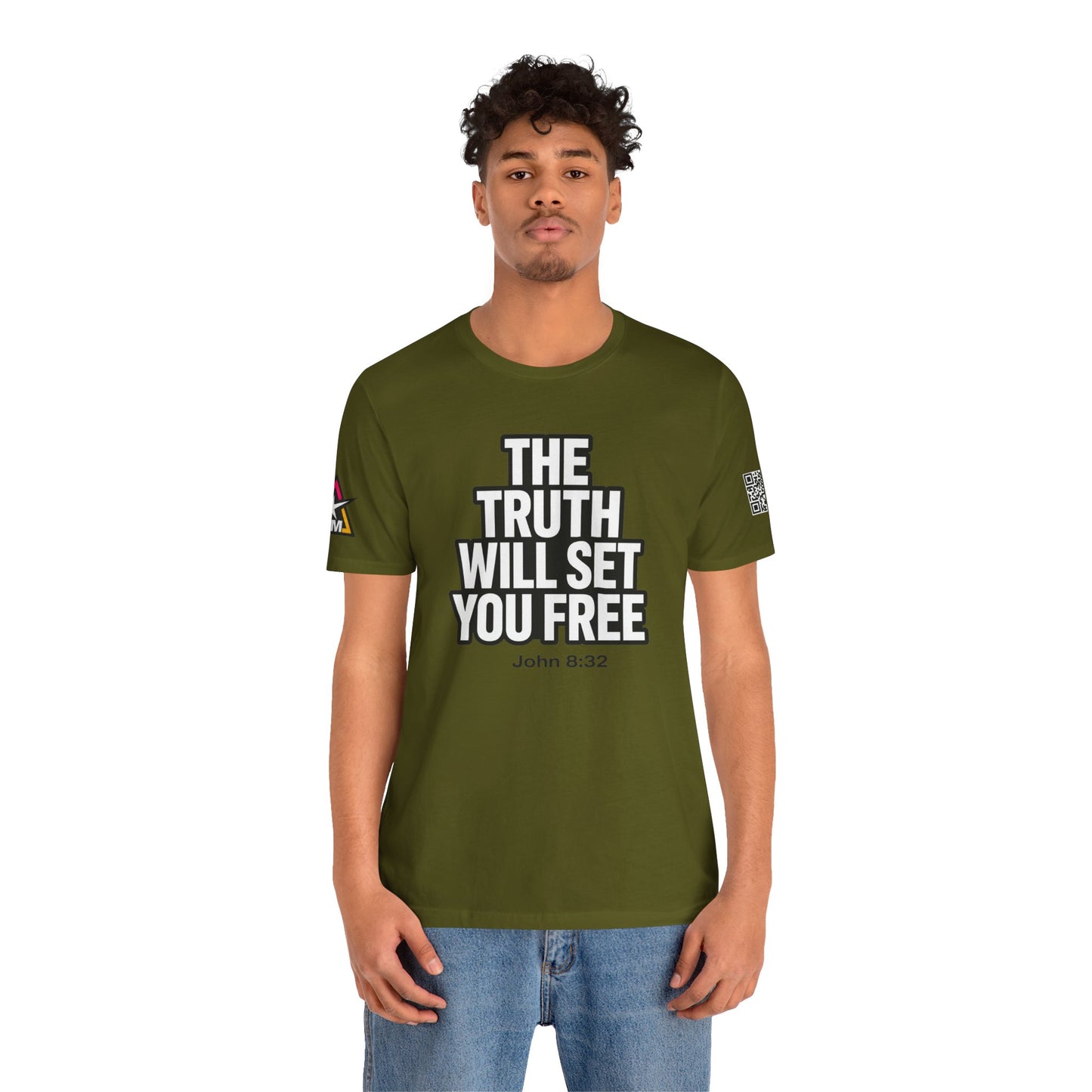 The Truth Will Set You Free Graphic T-Shirt | John 8:32 Christian Tee | Faith Streetwear Shirt