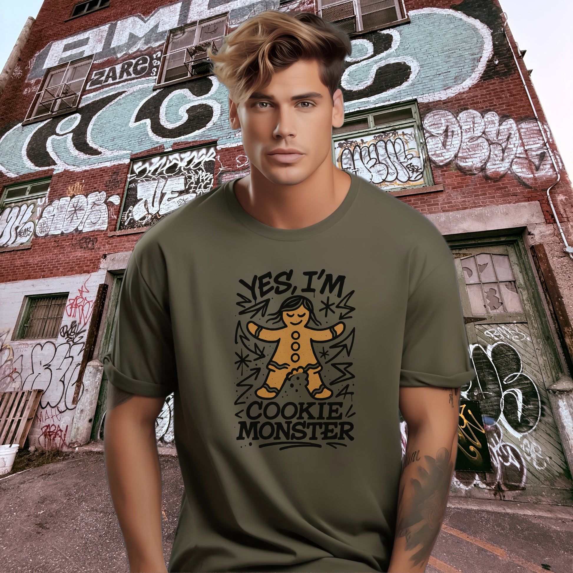 Yes I'm Cookie Monster Graphic T-shirt product type