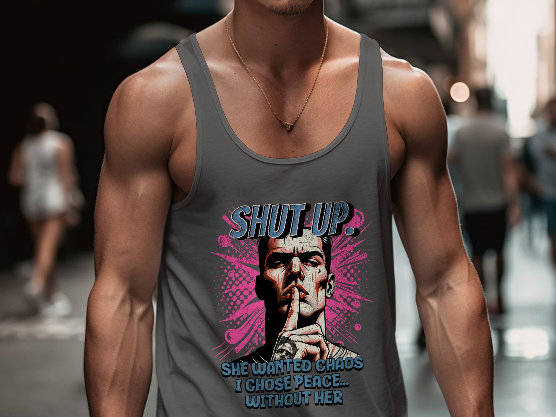 Shut Up She Wanted Chaos I Chose Peace Tank Top Product