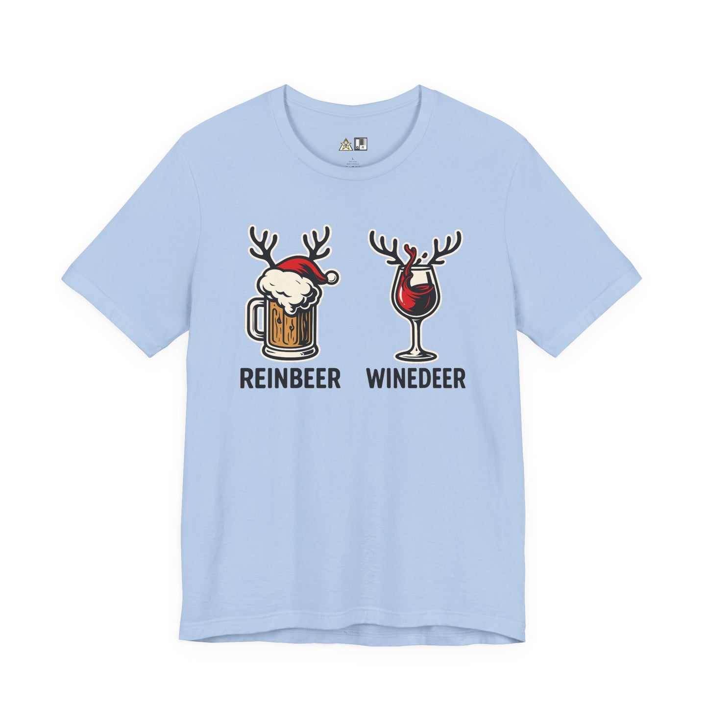 Reinbeer vs Winedeer – Unisex Bold Holiday Graphic Tee