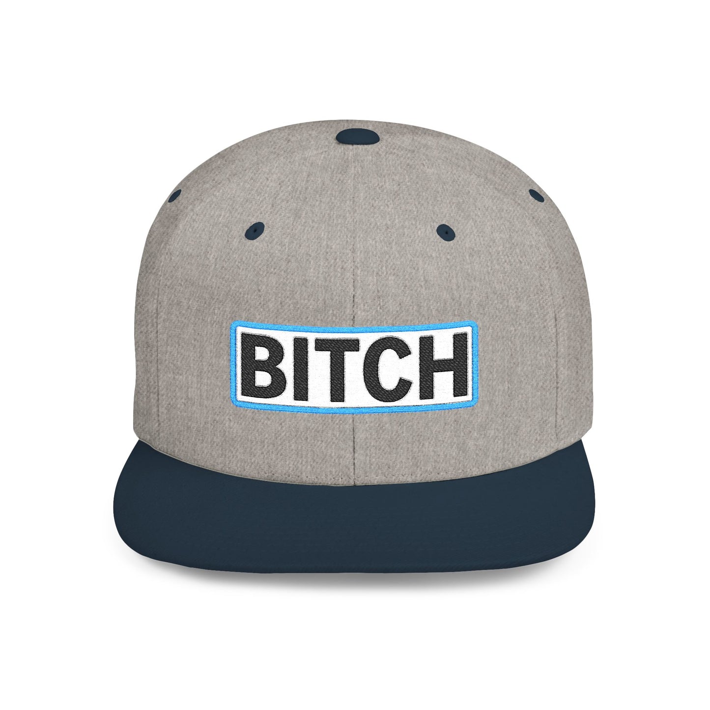 BITCH Embroidered Snapback Hat | Funny Statement Cap | Bold Streetwear Flat Bill | Conversation Starter Gift