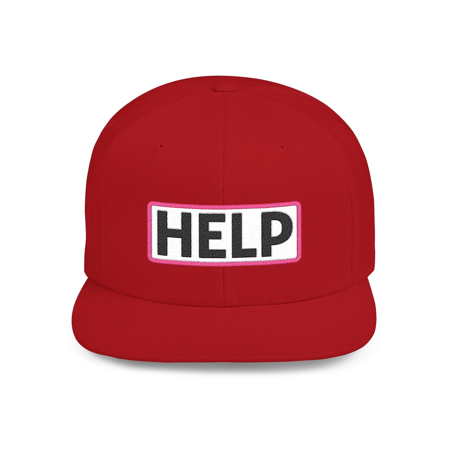HELP Embroidered Snapback Hat | Funny Trucker Cap | Sarcastic Streetwear Hat | Festival & Everyday Cap Gift