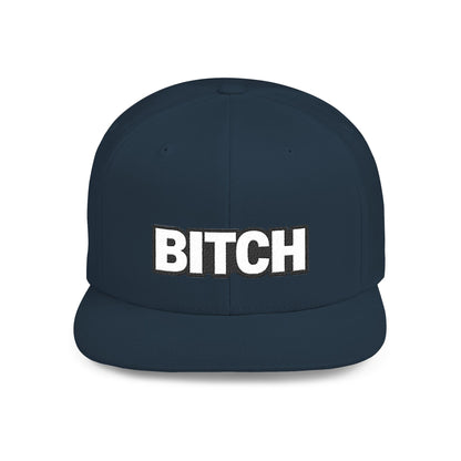 BITCH Embroidered Snapback Hat | Funny Statement Cap | Bold Streetwear Flat Bill | Conversation Starter Gift