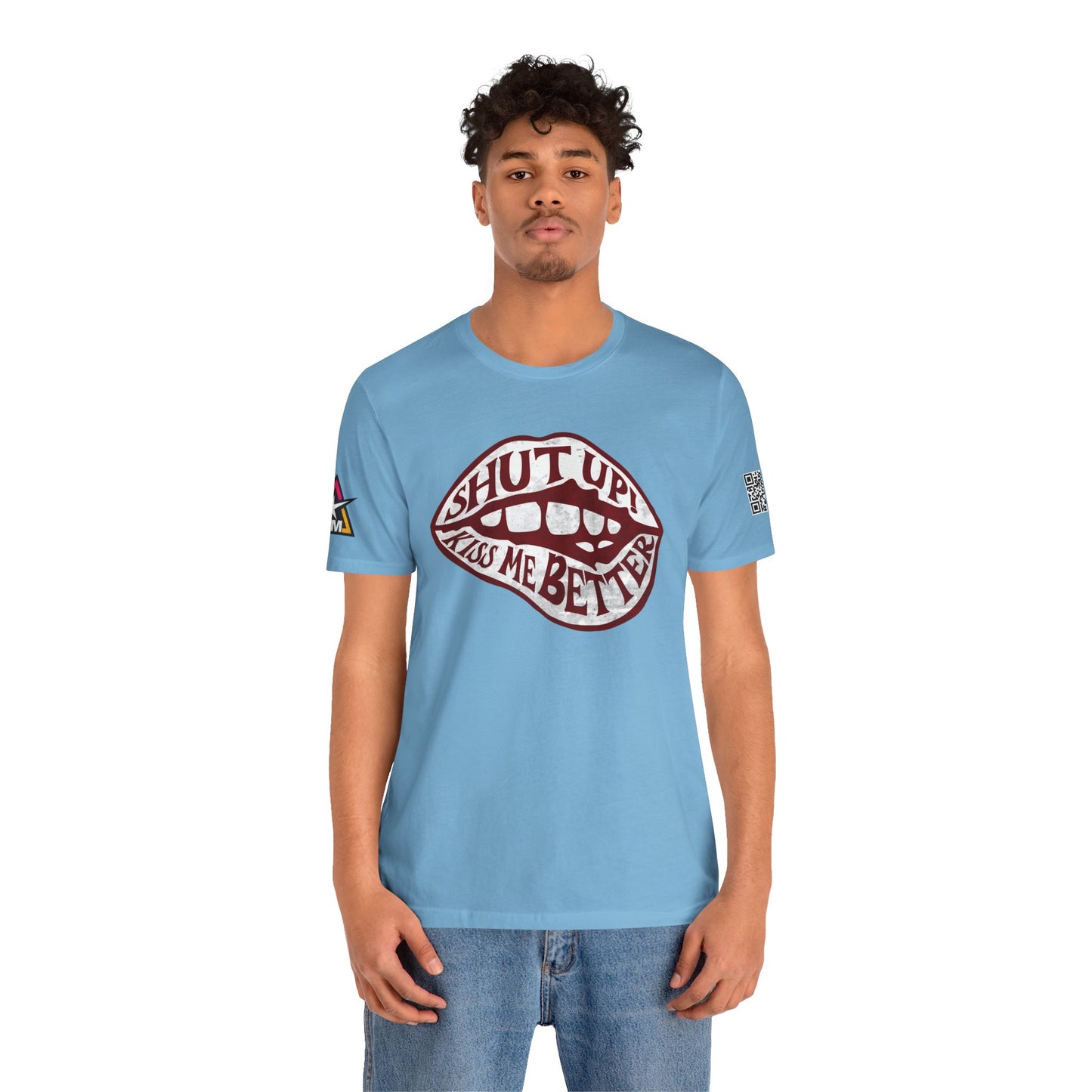 SHUT UP KISS ME BETTER Graphic T-Shirt | Flirty Lips Tee | Bold Romantic Streetwear Shirt | Unisex Graphic Tee