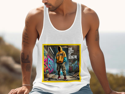 The Best At Being Me Graphic Design Printed Tank Top product