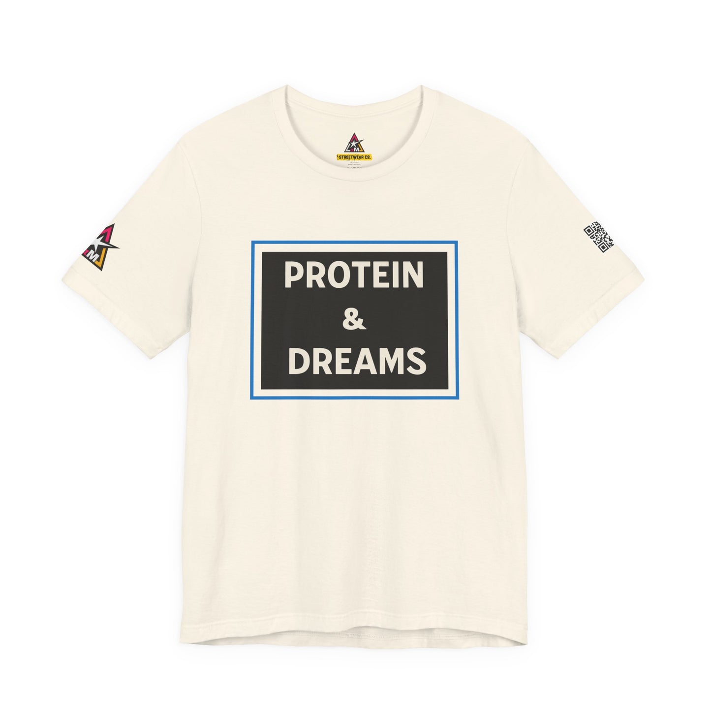 Protein & Dreams Graphic T-Shirt | Fitness Streetwear Tee | Gym Lifestyle Shirt
