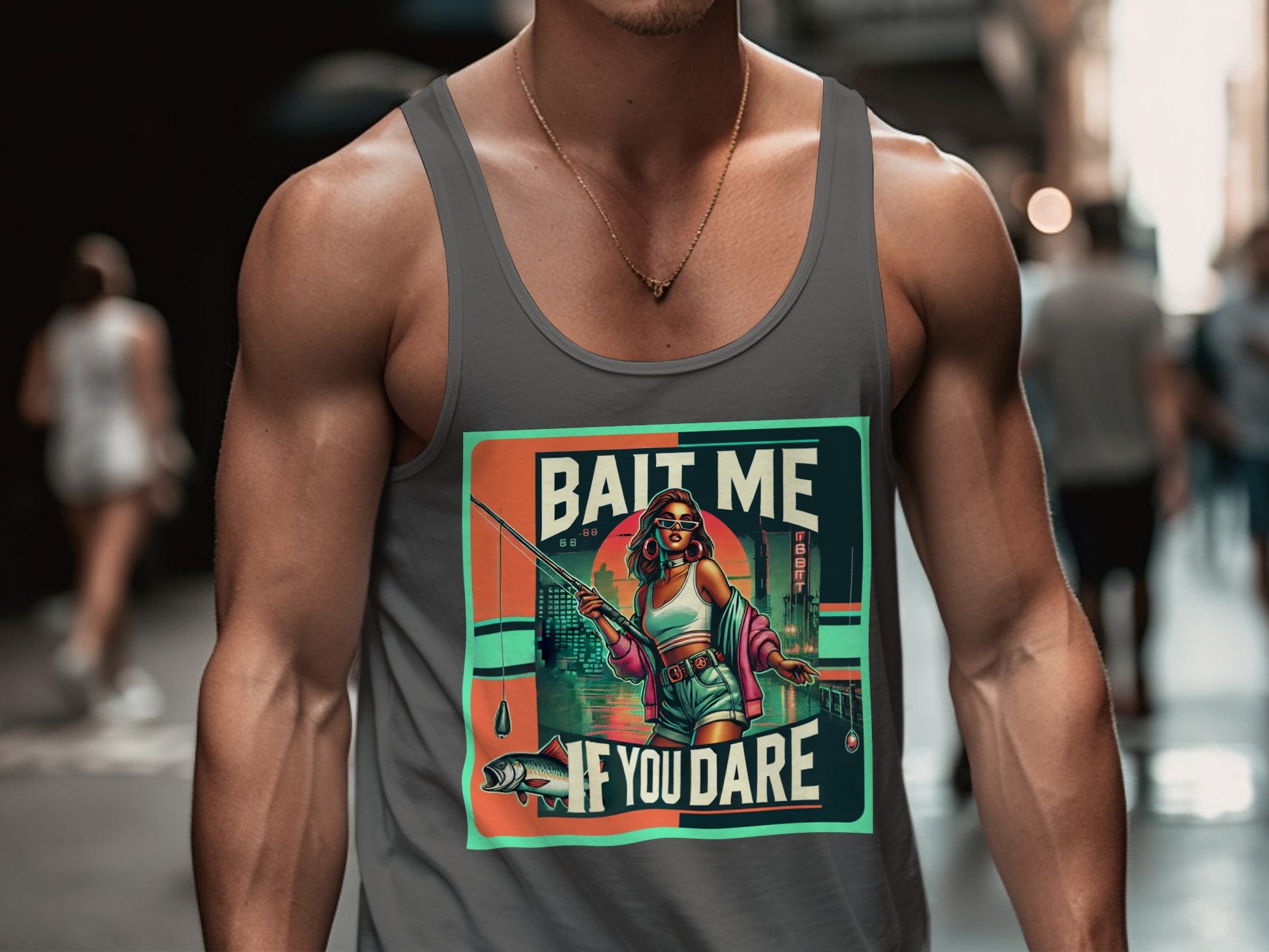 Bait Me If You Dare Graphic Novelty Tank Top product type