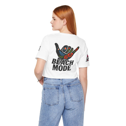 Beach Mode Graphic T-Shirt | Shaka Hand Tropical Tee | Summer Streetwear