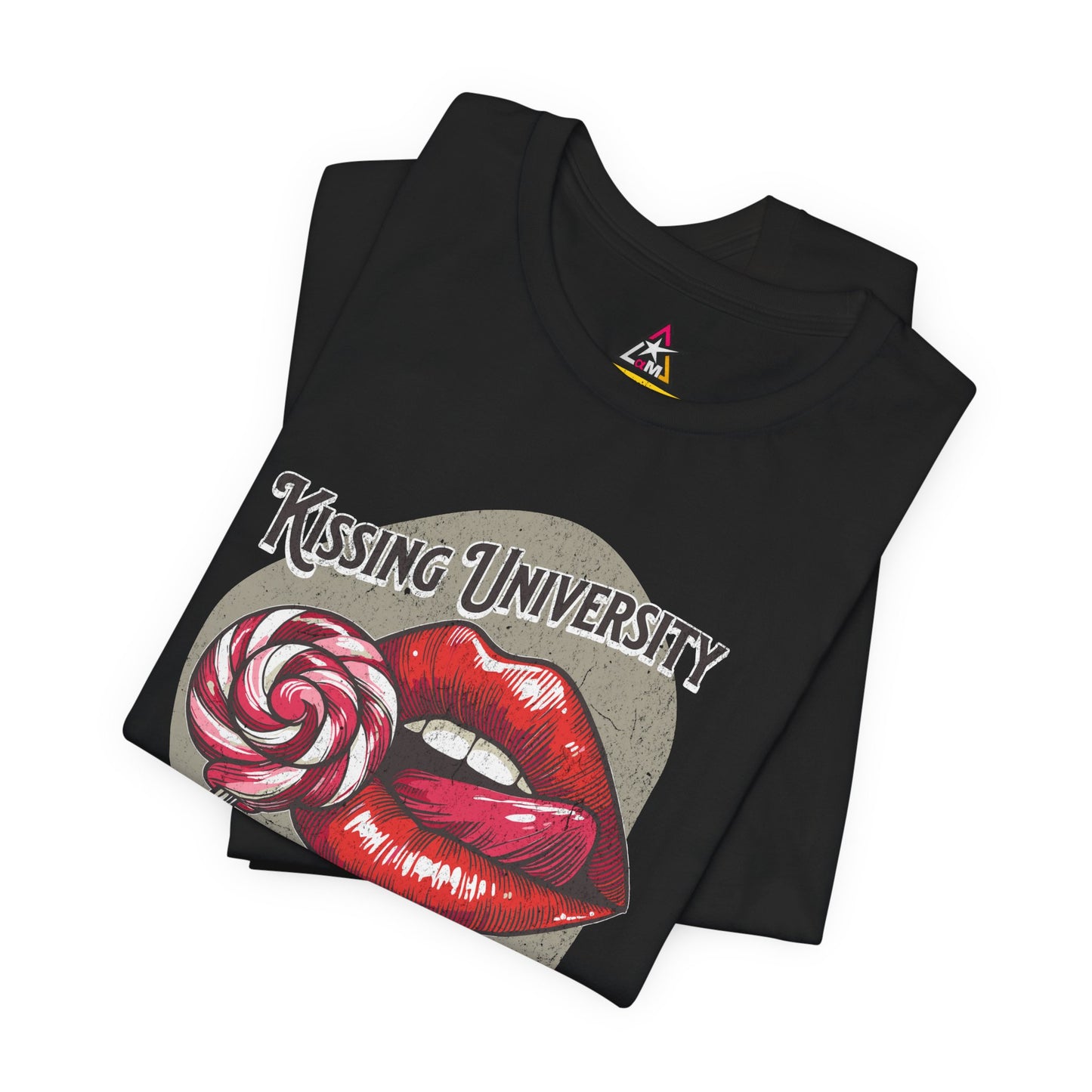 Kissing University Graphic T-Shirt | Sweetest Temptation Tee | Flirty Retro Streetwear Shirt