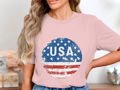 Vintage USA Flag Graphic T Shirt Casual Wear product type