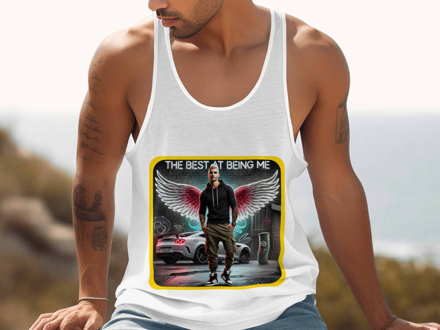 The Best at Being Me Wings and Car Design Tank product
