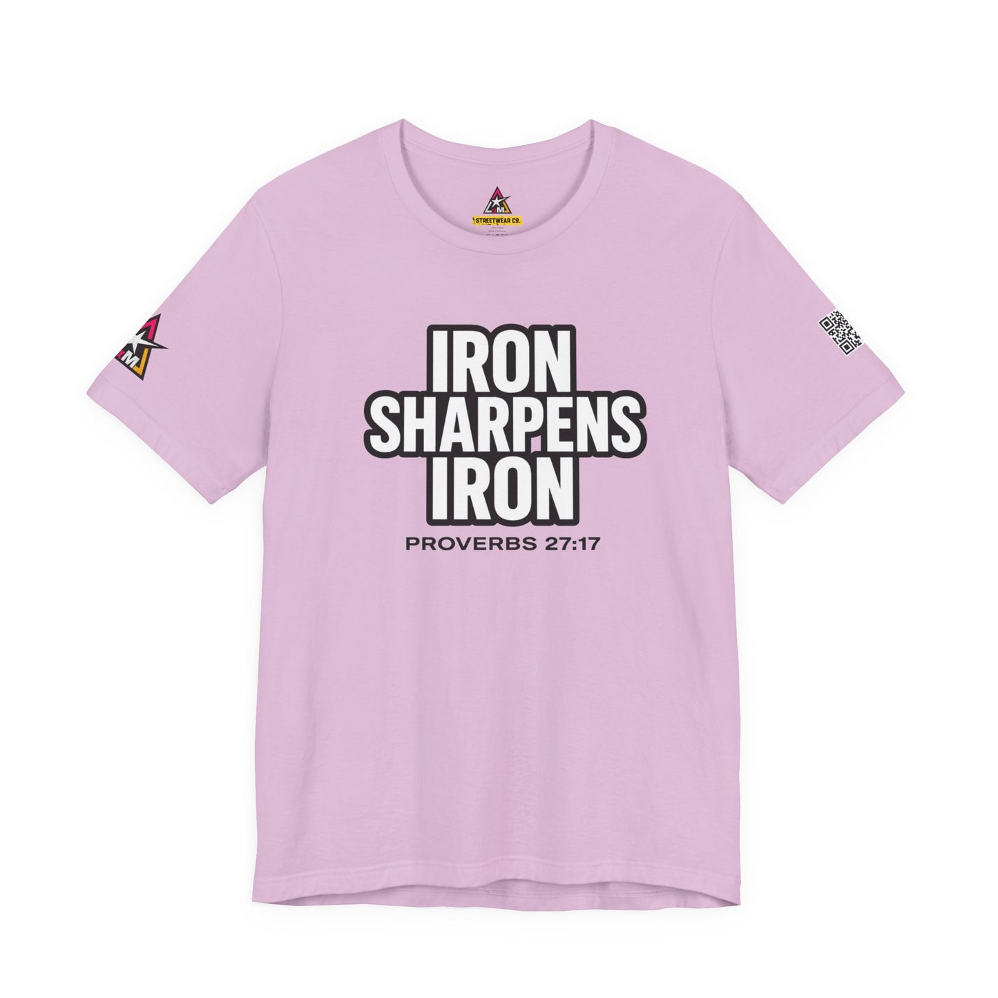 Iron Sharpens Iron Graphic T-Shirt | Proverbs 27:17 Christian Tee | Faith & Strength Streetwear