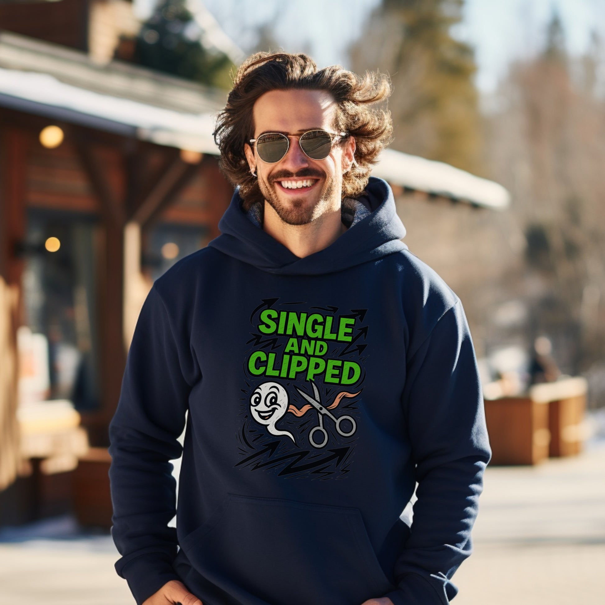 Single and Clipped Unique Graphic Hoodie product