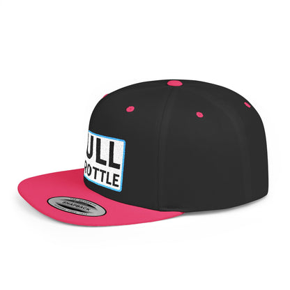 FULL THROTTLE Embroidered Flat Bill Snapback Cap | Bold Motorsport Hat | Streetwear Baseball Cap