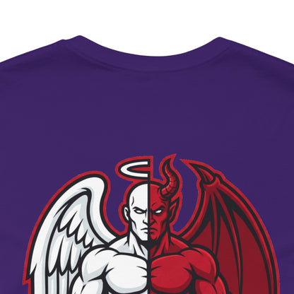 BUILT DIFFERENT Angel & Devil Graphic T-Shirt | Duality Streetwear Tee | Bold Unisex Statement Shirt
