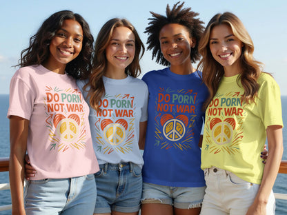 Do Porn Not War Peace Sign Graphic Tee product