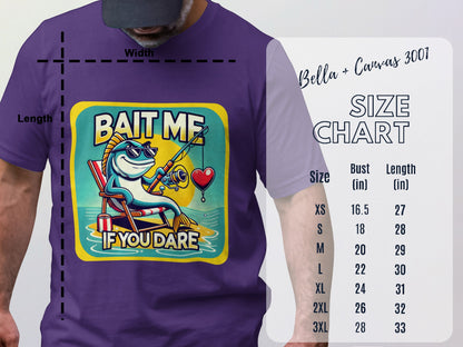 Bait Me If You Dare Funny Fishing Tee product