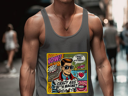 Crazy Ass Bi*h Magnet Graphic Tank Top product