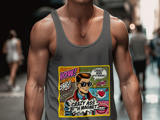 Crazy Ass Bi*h Magnet Graphic Tank Top product