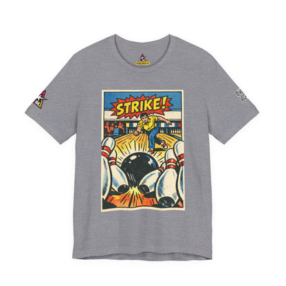 Strike Graphic T-Shirt | Bowling Streetwear Tee | Retro Bowling Shirt  STRIKE.