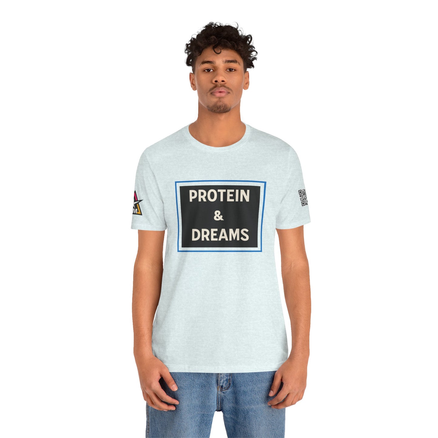 Protein & Dreams Graphic T-Shirt | Fitness Streetwear Tee | Gym Lifestyle Shirt
