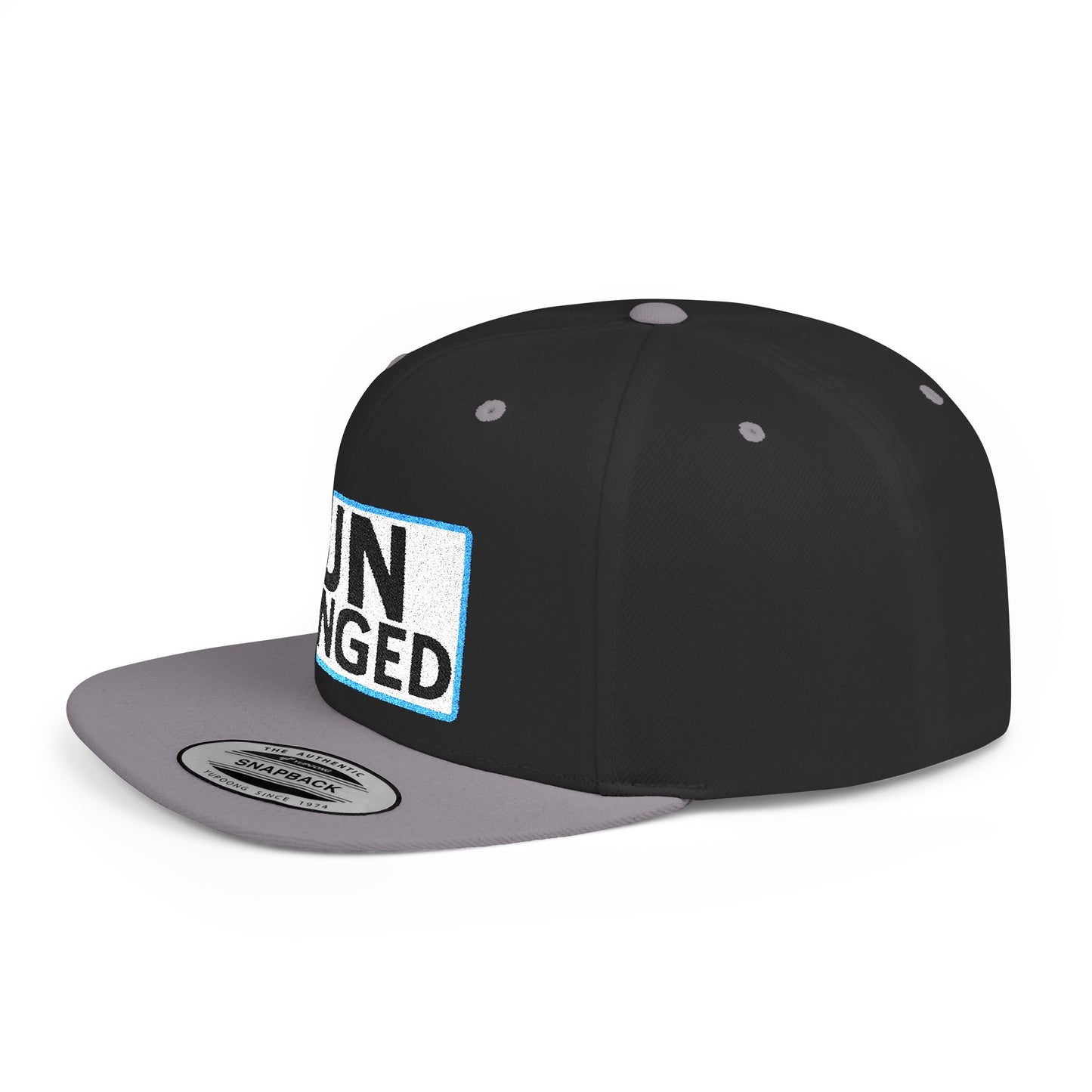 UNHINGED Embroidered Snapback Hat | Funny Statement Cap | Bold Streetwear Flat Bill | Dark Humor Gift