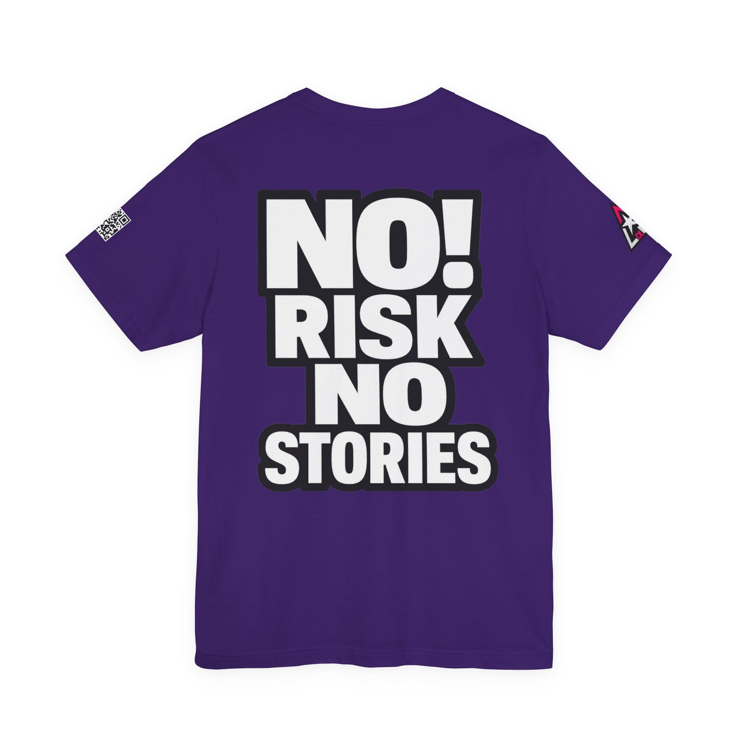 No Risk No Stories – Bold Motivational Graphic TeeNo Risk No Stories – Bold Motivational Graphic Tee