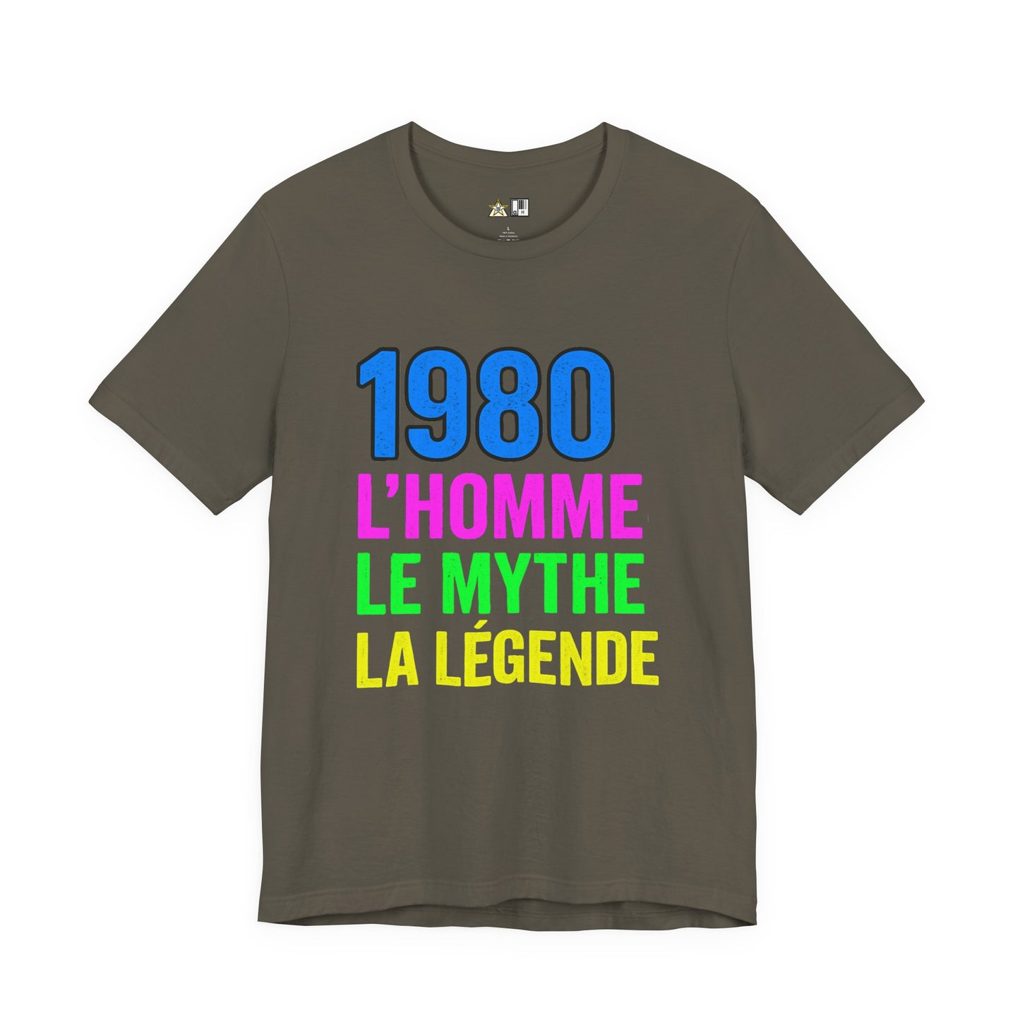 Born a Legend Since 1980 (editable French)– Unisex Streetwear Graphic Tee