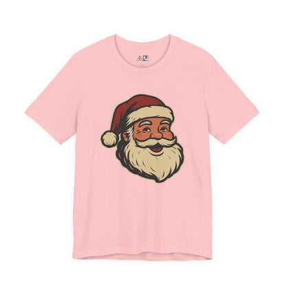 Classic Santa Smile – Vintage Unisex Christmas Graphic T-Shirt