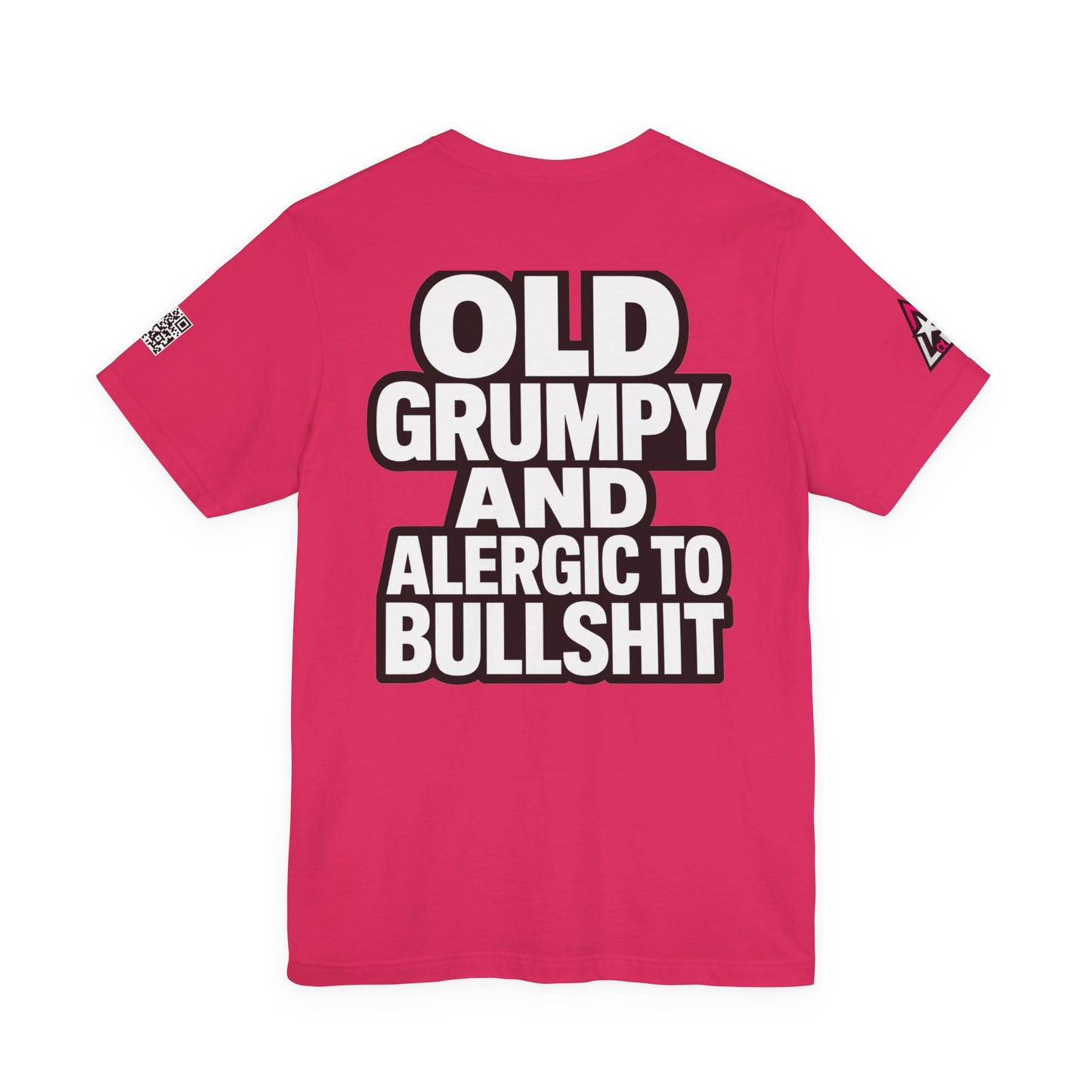 Old Grumpy & Allergic to Bullshit Graphic T-Shirt | Funny Sarcastic Tee